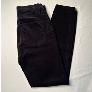 LOFT High Waist Skinny Corduroy Jeans Women's Size 28/6 Black Preppy Classic